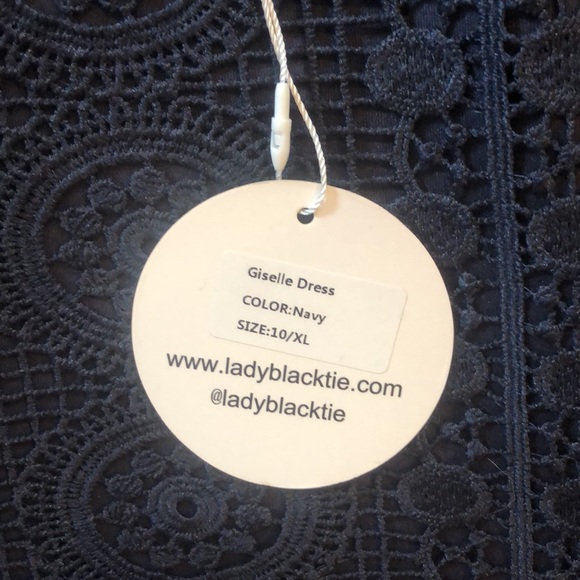 🔥NWT Lady Black Tie dress - Picture 7 of 11